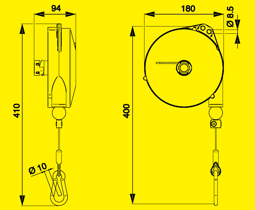 Tecna 9336L ATEX balanszer 0,5-2 kg