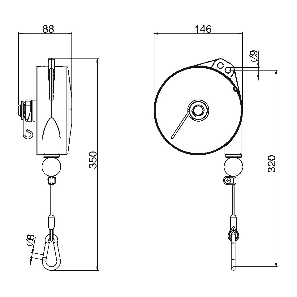 Tecna 9323IL balanszer 6-8 kg