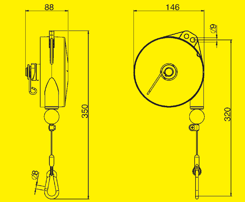 Tecna 9320 ESD balanszer 1-2,5 kg