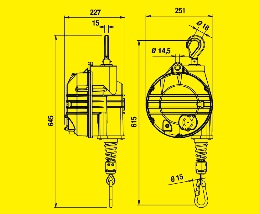 Tecna 9502 ESD balanszer 20-30 kg