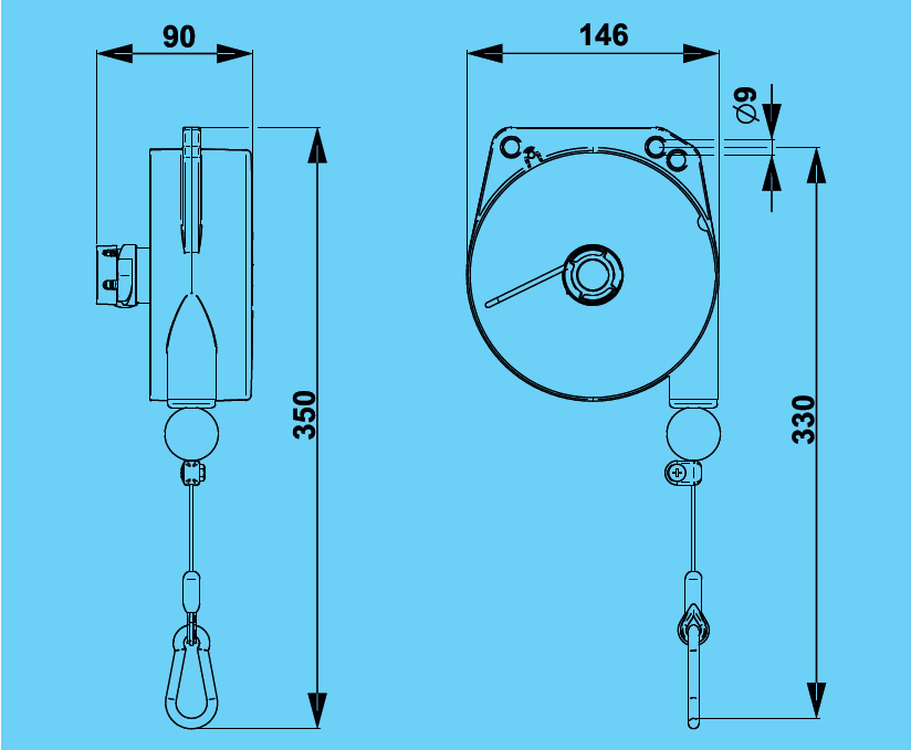 Tecna 9320 balanszer 1-2,5 kg