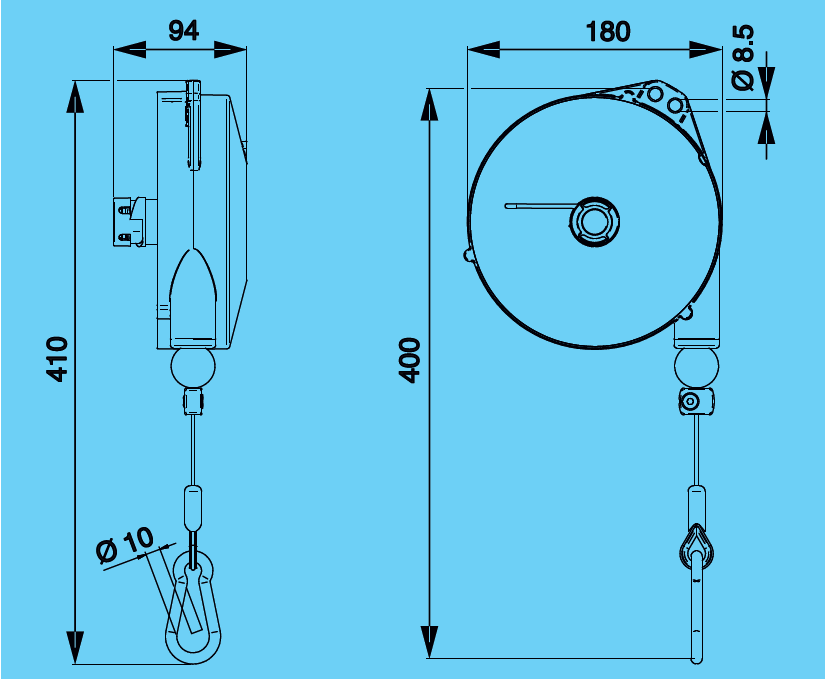 Tecna 9346L balanszer 0,5-2 kg