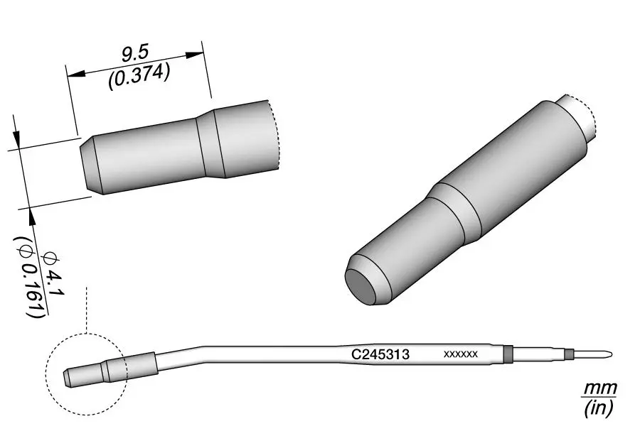 JBC C245-313 Forrasztópákacsúcs