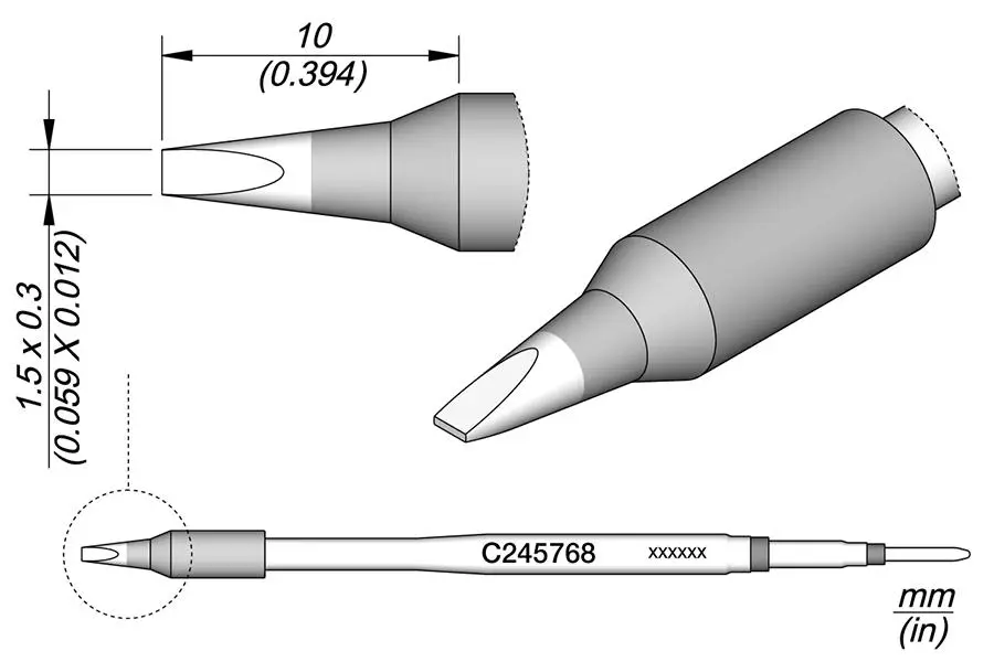 JBC C245-768 Forrasztópákacsúcs