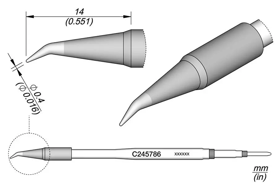 JBC C245-786 Forrasztópákacsúcs