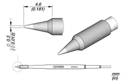 JBC C210-001 Forrasztópákacsúcs