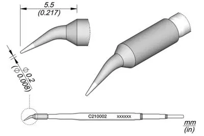 JBC C210-002 Forrasztópákacsúcs