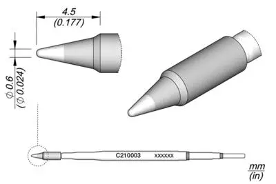 JBC C210-003 Forrasztópákacsúcs