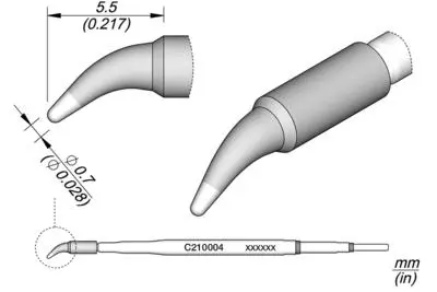 JBC C210-004 Forrasztópákacsúcs