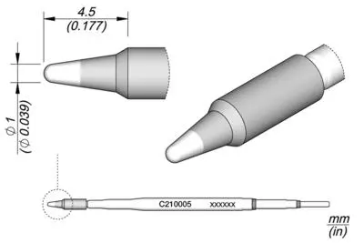 JBC C210-005 Forrasztópákacsúcs