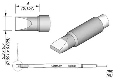 JBC C210-007 Forrasztópákacsúcs