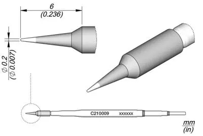 JBC C210-009 Forrasztópákacsúcs