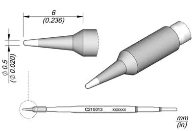 JBC C210-013 Forrasztópákacsúcs