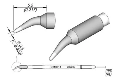 JBC C210-014 Forrasztópákacsúcs