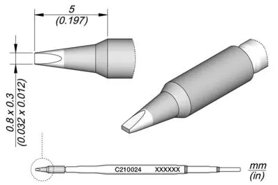 JBC C210-024 Forrasztópákacsúcs