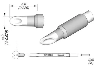 JBC C210-030 Forrasztópákacsúcs