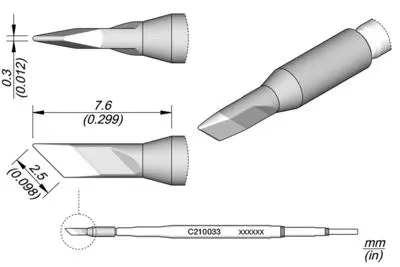 JBC C210-033 Forrasztópákacsúcs