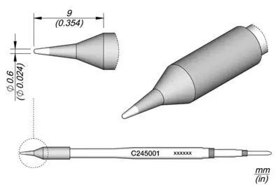 JBC C245-001 Forrasztópákacsúcs