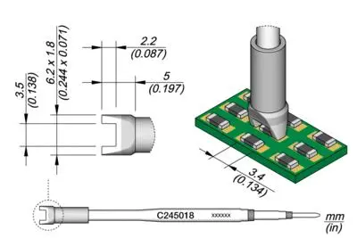 JBC C245-018 Forrasztópákacsúcs