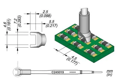 JBC C245-019 Forrasztópákacsúcs