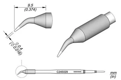 JBC C245-029 Forrasztópákacsúcs