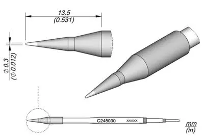 JBC C245-030 Forrasztópákacsúcs