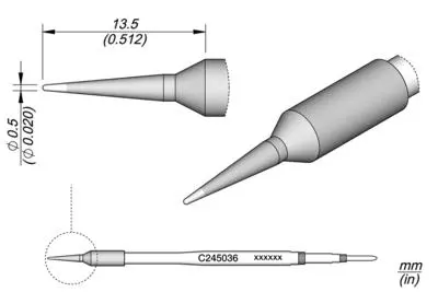 JBC C245-036 Forrasztópákacsúcs