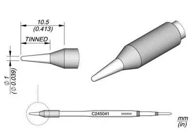 JBC C245-041 Forrasztópákacsúcs