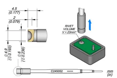 JBC C245-052 Forrasztópákacsúcs