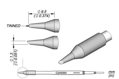 JBC C245-064 Forrasztópákacsúcs