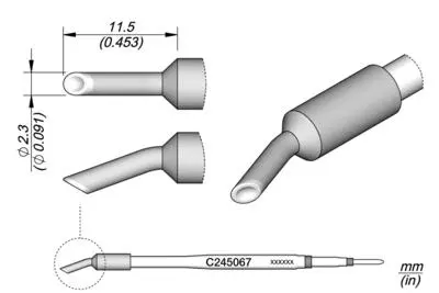 JBC C245-067 Forrasztópákacsúcs