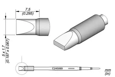 JBC C245-069 Forrasztópákacsúcs