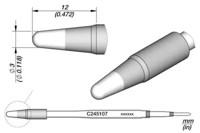 JBC C245-107 Forrasztópákacsúcs