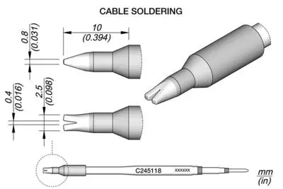 JBC C245-118 Forrasztópákacsúcs