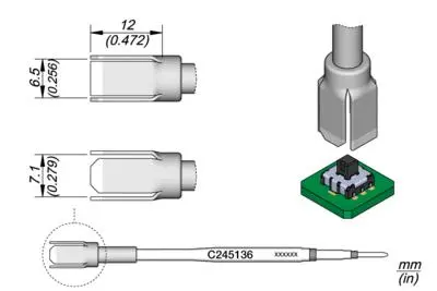 JBC C245-136 Forrasztópákacsúcs