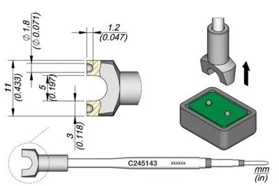 JBC C245-143 Forrasztópákacsúcs