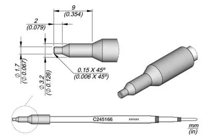 JBC C245-166 Forrasztópákacsúcs