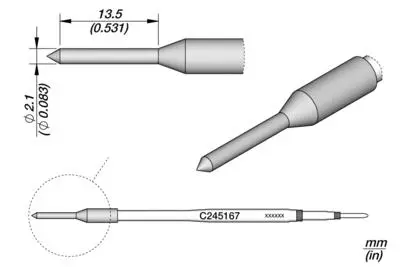 JBC C245-167 Forrasztópákacsúcs