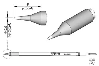 JBC C245-201 Forrasztópákacsúcs