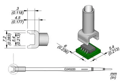 JBC C245-220 Forrasztópákacsúcs