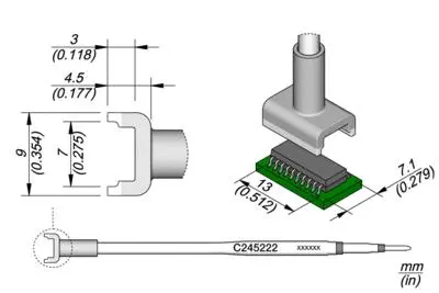 JBC C245-222 Forrasztópákacsúcs