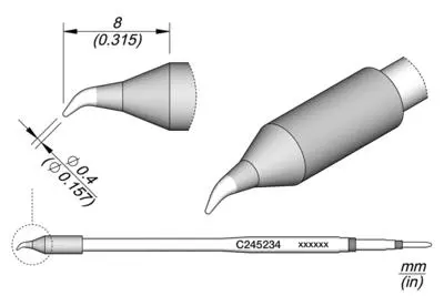 JBC C245-234 Forrasztópákacsúcs