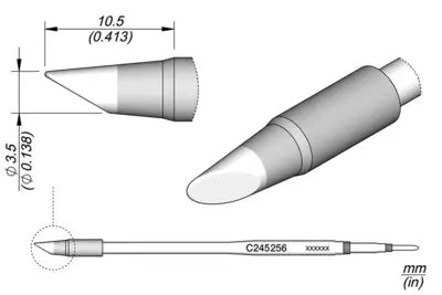 JBC C245-256 Forrasztópákacsúcs