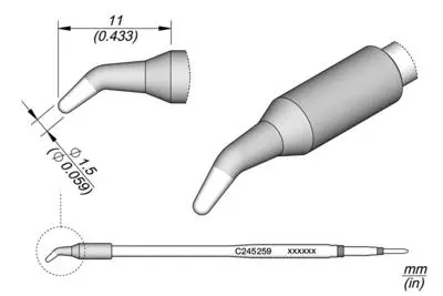 JBC C245-259 Forrasztópákacsúcs