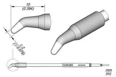 JBC C245-260 Forrasztópákacsúcs