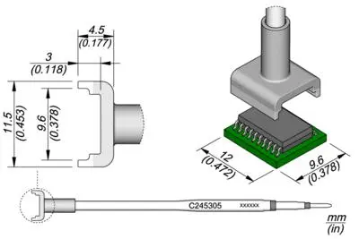 JBC C245-305 Forrasztópákacsúcs