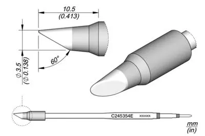 JBC C245-354E Forrasztópákacsúcs