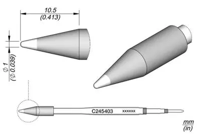 JBC C245-403 Forrasztópákacsúcs