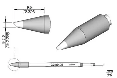 JBC C245-405 Forrasztópákacsúcs