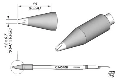 JBC C245-406 Forrasztópákacsúcs